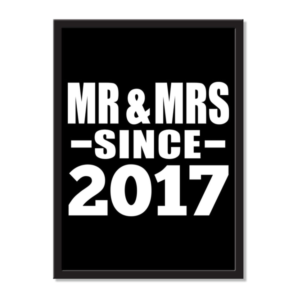 Mr & Mrs Since 2017 - Portrait Frame Photo Tile