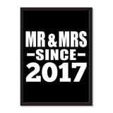 Mr & Mrs Since 2017 - Portrait Frame Photo Tile