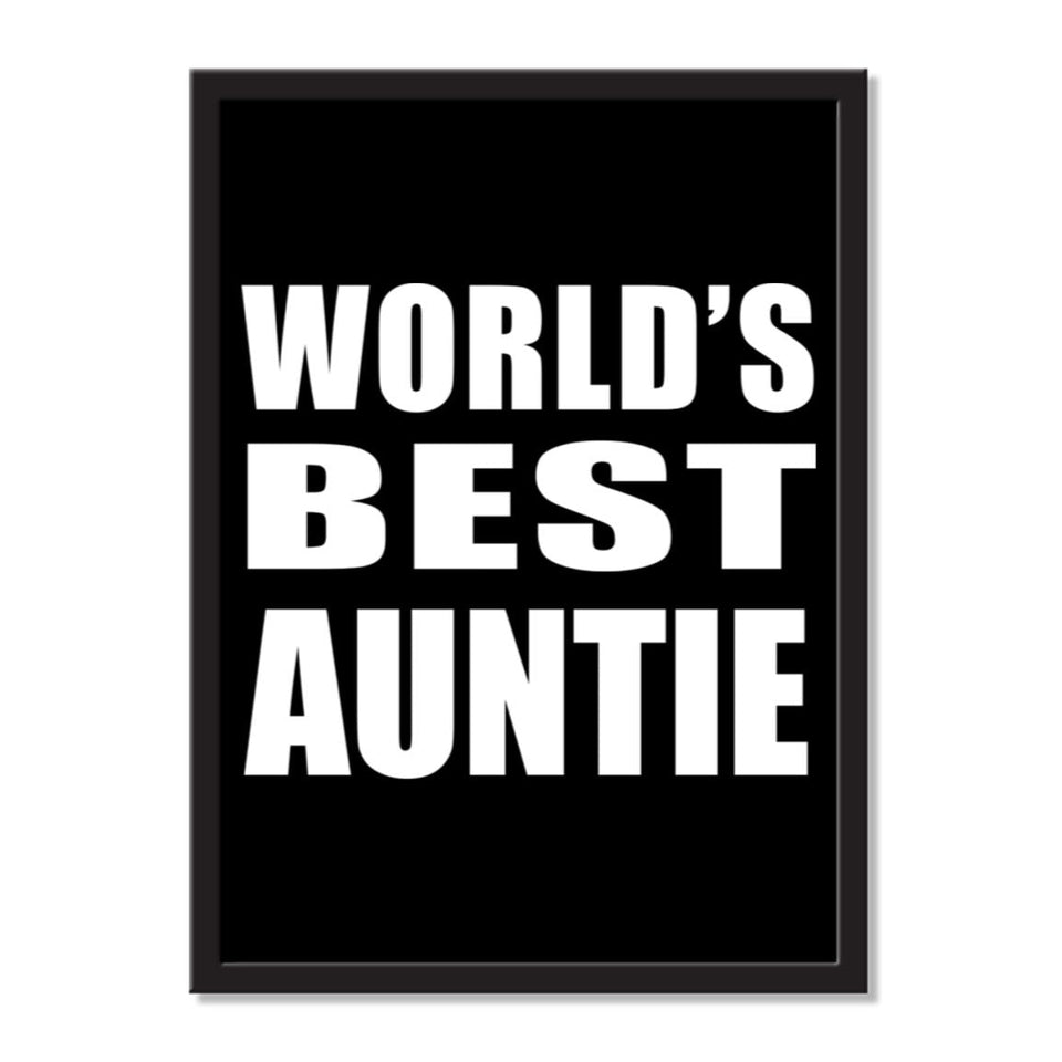 World's Best Auntie - Portrait Frame Photo Tile
