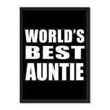 World's Best Auntie - Portrait Frame Photo Tile