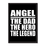 Angel The Dad The Hero The Legend - Portrait Frame Photo Tile