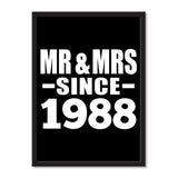 Mr & Mrs Since 1988 - Portrait Frame Photo Tile