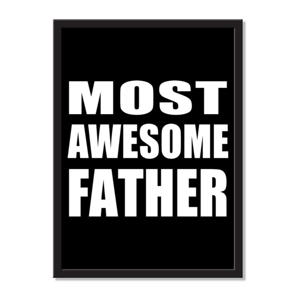 Most Awesome Father - Portrait Frame Photo Tile