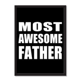 Most Awesome Father - Portrait Frame Photo Tile