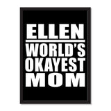 Ellen World's Okayest Mom - Portrait Frame Photo Tile