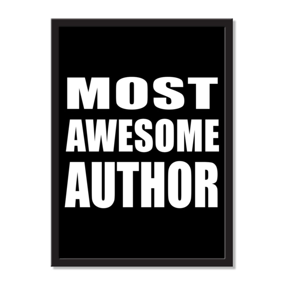 Most Awesome Author - Portrait Frame Photo Tile