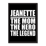 Jeanette The Mom The Hero The Legend - Portrait Frame Photo Tile