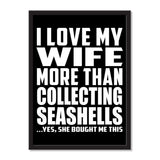 I Love My Wife More Than Collecting Seashells ...Yes, She Bought Me This - Portrait Frame Photo Tile