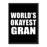 World's Okayest Gran - Portrait Frame Photo Tile