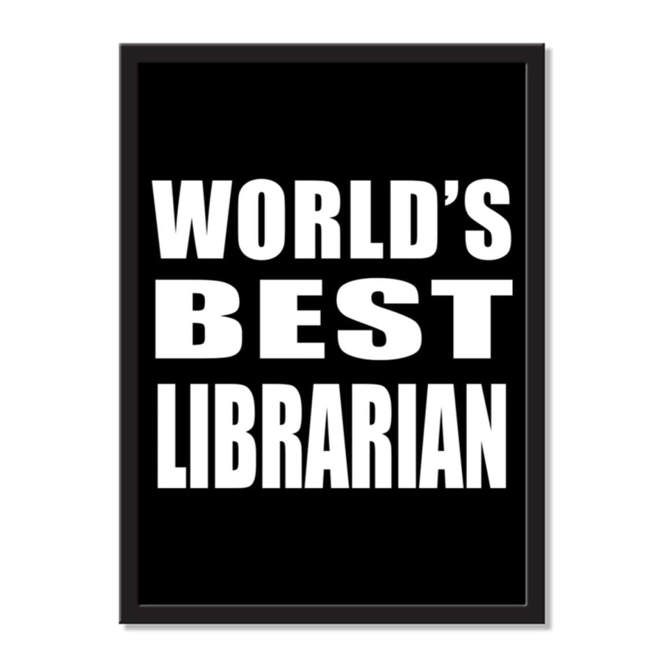World's Best Librarian - Portrait Frame Photo Tile