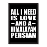 All I Need Is Love And A Himalayan Persian - Portrait Frame Photo Tile