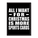 All I Want For Christmas Is More Sports Cards - Portrait Frame Photo Tile