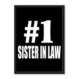 Number One #1 Sister In Law - Portrait Frame Photo Tile