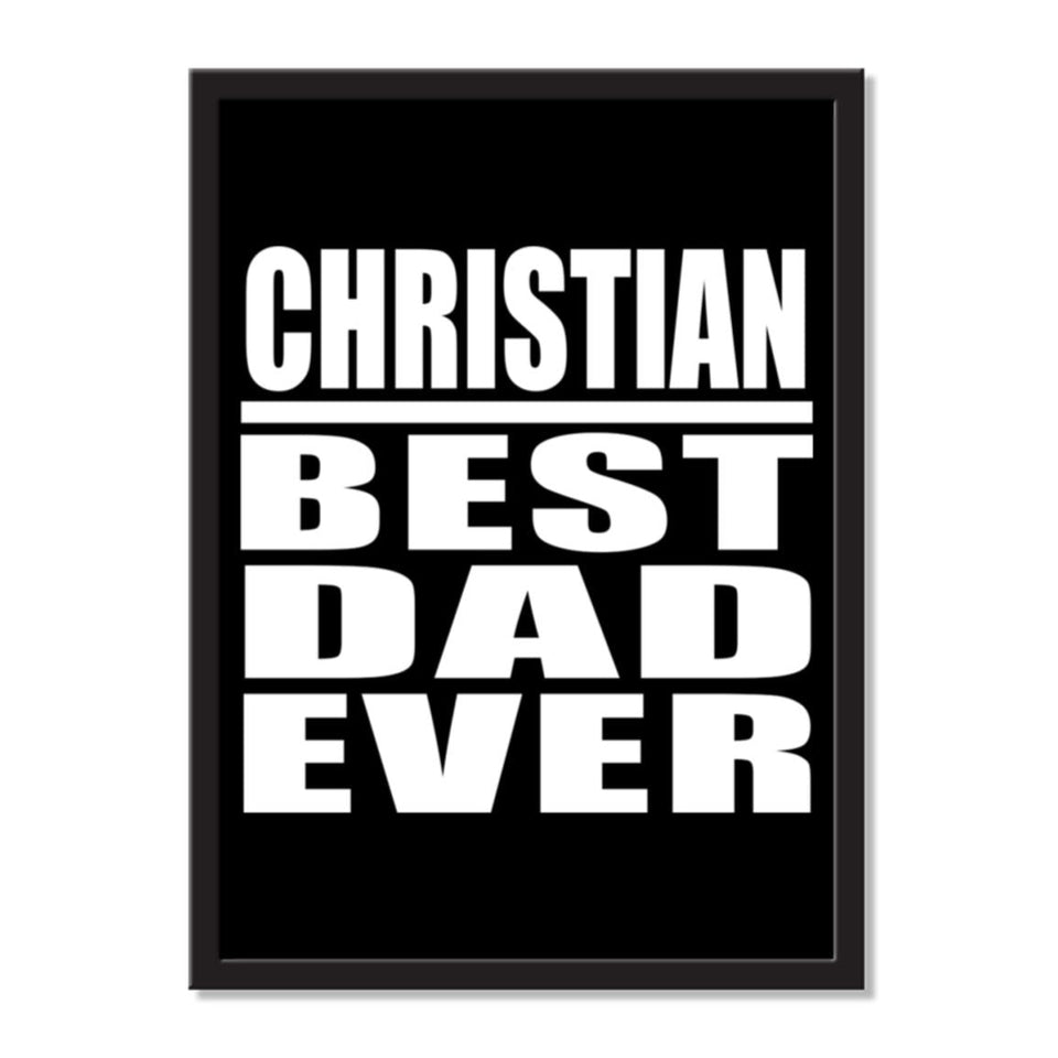 Christian Best Dad Ever - Portrait Frame Photo Tile