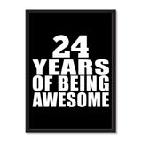 24 Years Of Being Awesome - Portrait Frame Photo Tile
