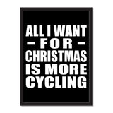All I Want For Christmas Is More Cycling - Portrait Frame Photo Tile