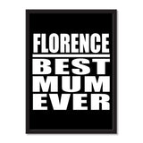 Florence Best Mum Ever - Portrait Frame Photo Tile