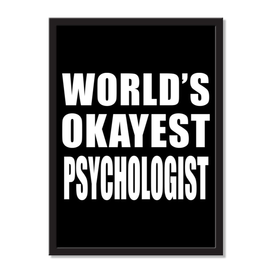 World's Okayest Psychologist - Portrait Frame Photo Tile