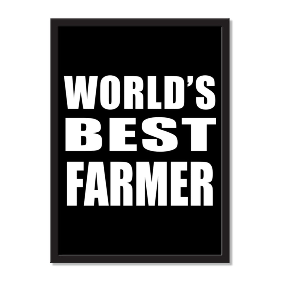 World's Best Farmer - Portrait Frame Photo Tile