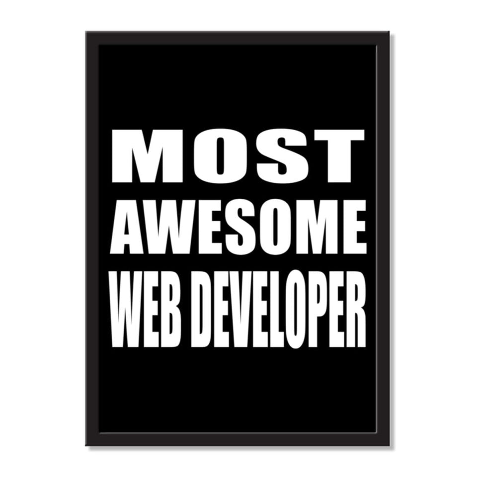 Most Awesome Web Developer - Portrait Frame Photo Tile