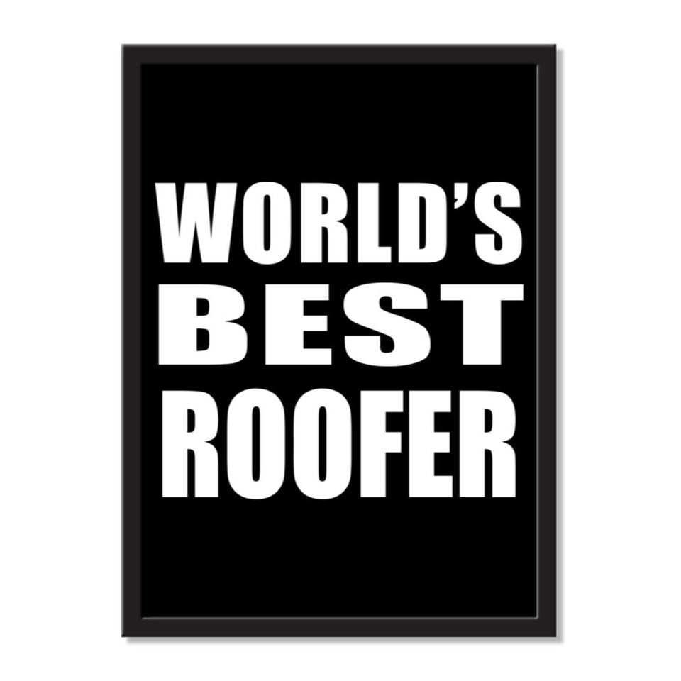 World's Best Roofer - Portrait Frame Photo Tile