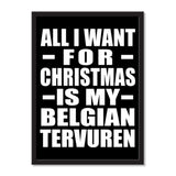 All I Want For Christmas Is My Belgian Tervuren - Portrait Frame Photo Tile