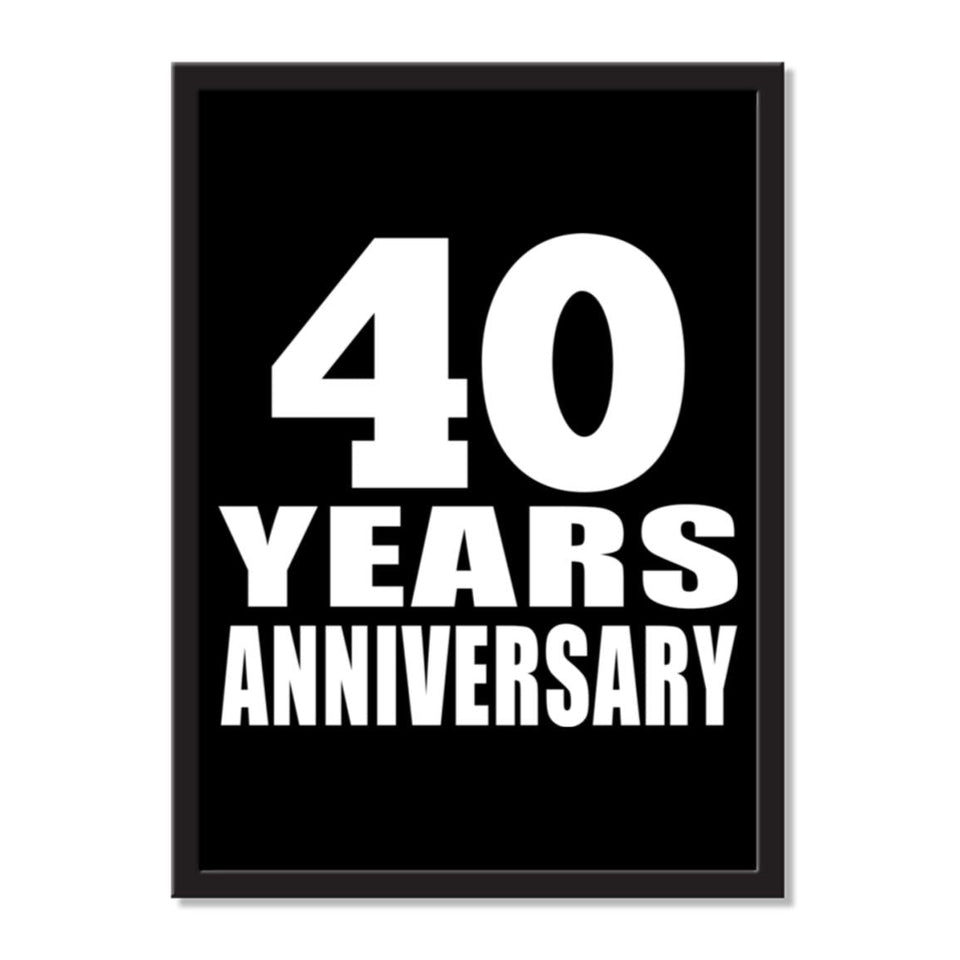 40 Years Anniversary - Portrait Frame Photo Tile