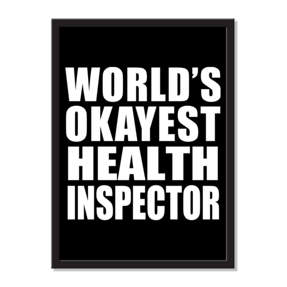 World's Okayest Health Inspector - Portrait Frame Photo Tile