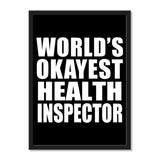 World's Okayest Health Inspector - Portrait Frame Photo Tile