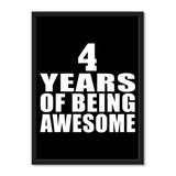 4 Years Of Being Awesome - Portrait Frame Photo Tile