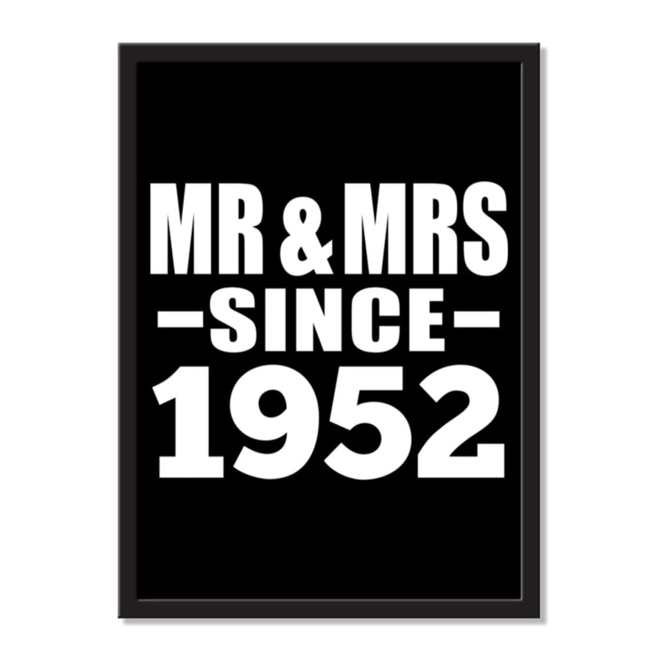 Mr & Mrs Since 1952 - Portrait Frame Photo Tile