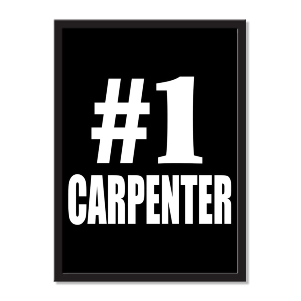 Number One #1 Carpenter - Portrait Frame Photo Tile
