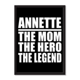 Annette The Mom The Hero The Legend - Portrait Frame Photo Tile