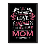 I Never Knew How Much Love My Heart Could Hold Until Someone Called me Mom - Portrait Frame Photo Tile