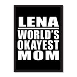 Lena World's Okayest Mom - Portrait Frame Photo Tile