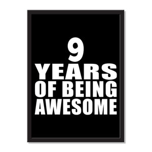 9 Years Of Being Awesome - Portrait Frame Photo Tile