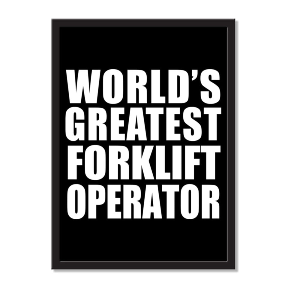 World's Greatest Forklift Operator - Portrait Frame Photo Tile