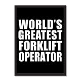 World's Greatest Forklift Operator - Portrait Frame Photo Tile