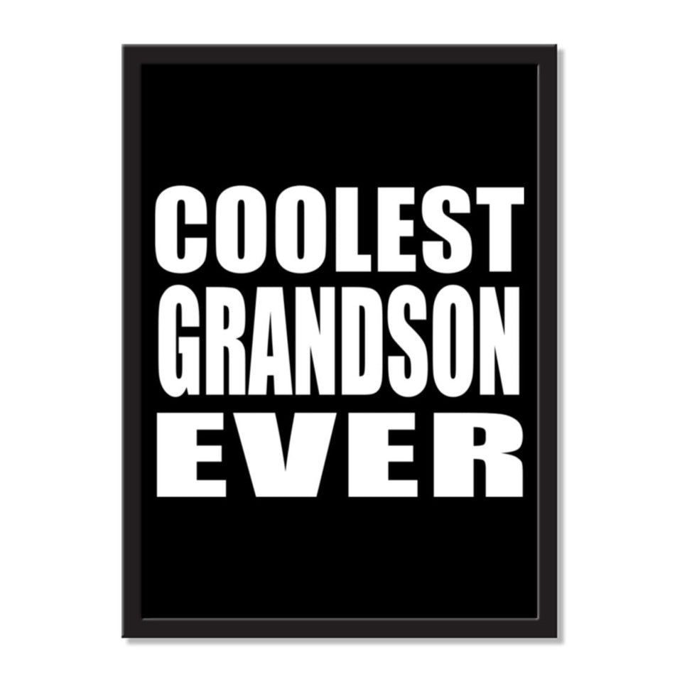 Coolest Grandson Ever - Portrait Frame Photo Tile