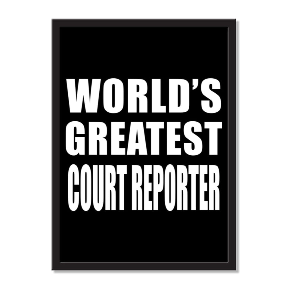 World's Greatest Court Reporter - Portrait Frame Photo Tile