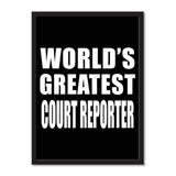 World's Greatest Court Reporter - Portrait Frame Photo Tile