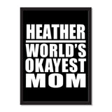 Heather World's Okayest Mom - Portrait Frame Photo Tile