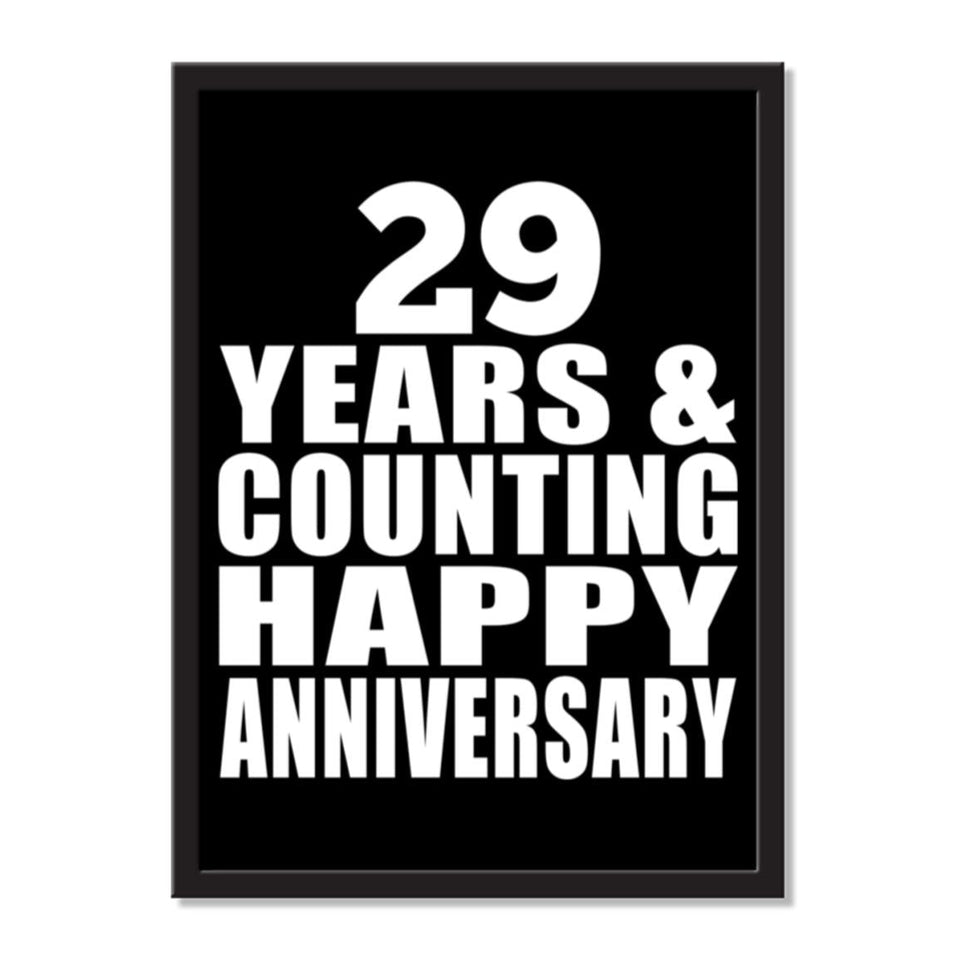 29 Years & Counting Happy Anniversary - Portrait Frame Photo Tile