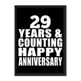 29 Years & Counting Happy Anniversary - Portrait Frame Photo Tile