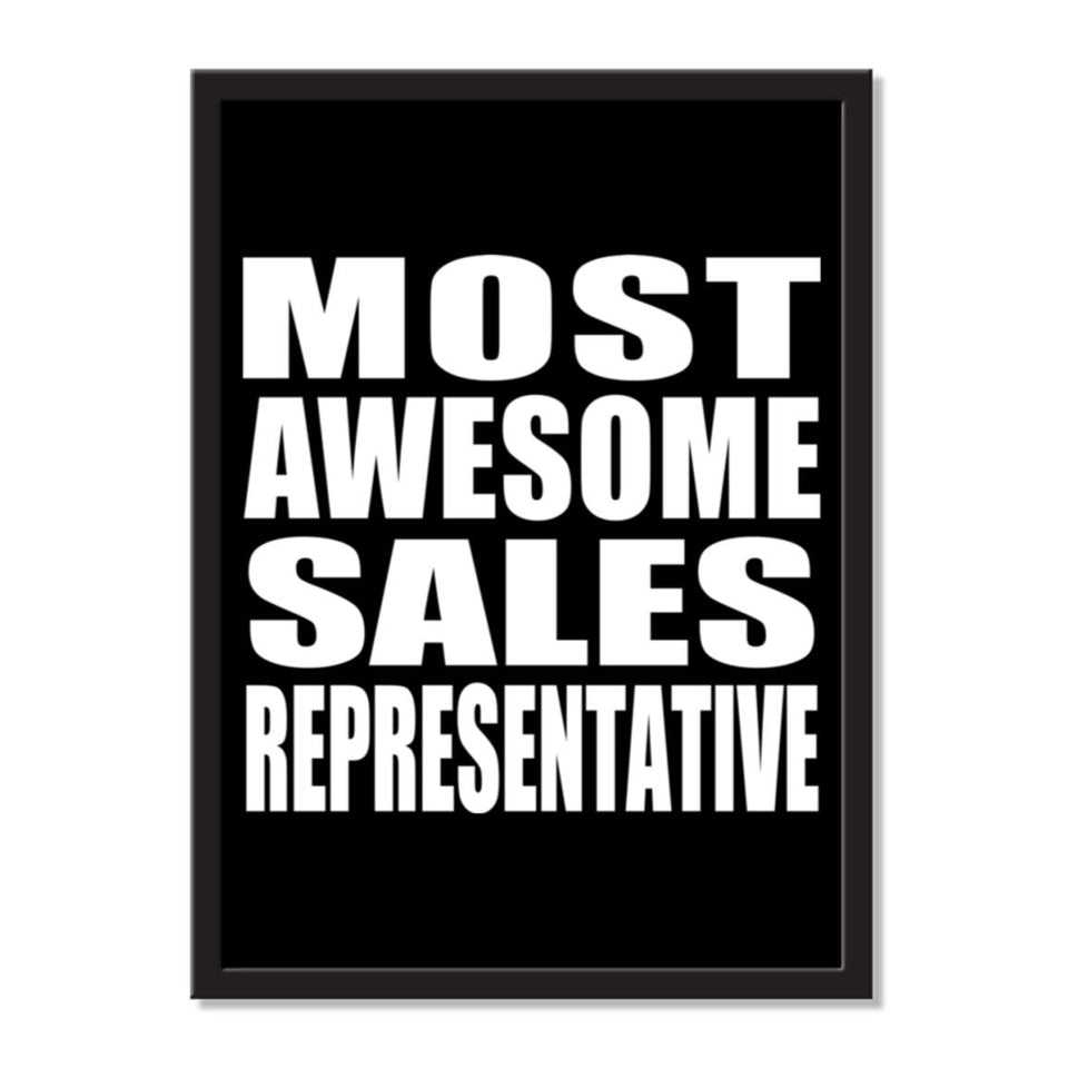 Most Awesome Sales Representative - Portrait Frame Photo Tile