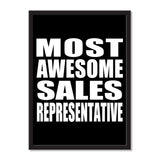 Most Awesome Sales Representative - Portrait Frame Photo Tile