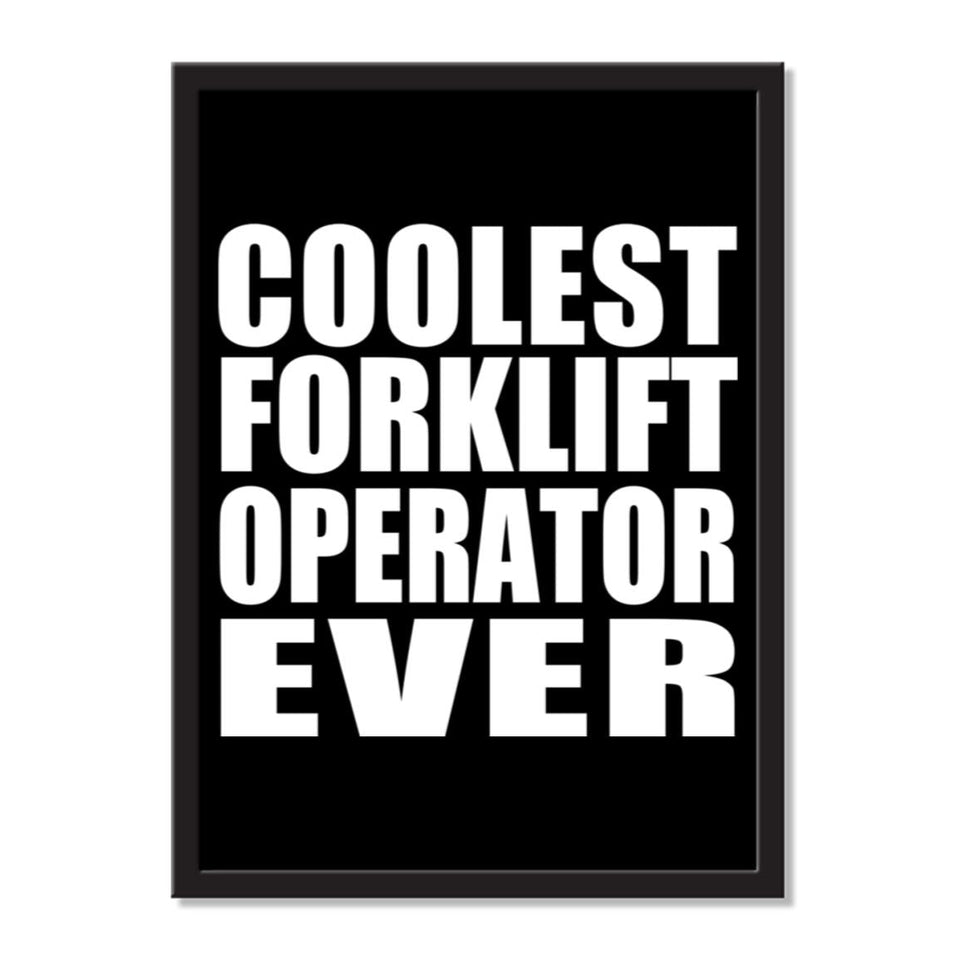 Coolest Forklift Operator Ever - Portrait Frame Photo Tile
