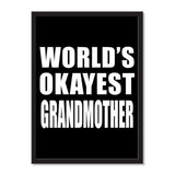 World's Okayest Grandmother - Portrait Frame Photo Tile