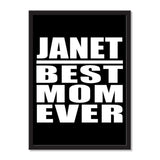 Janet Best Mom Ever - Portrait Frame Photo Tile
