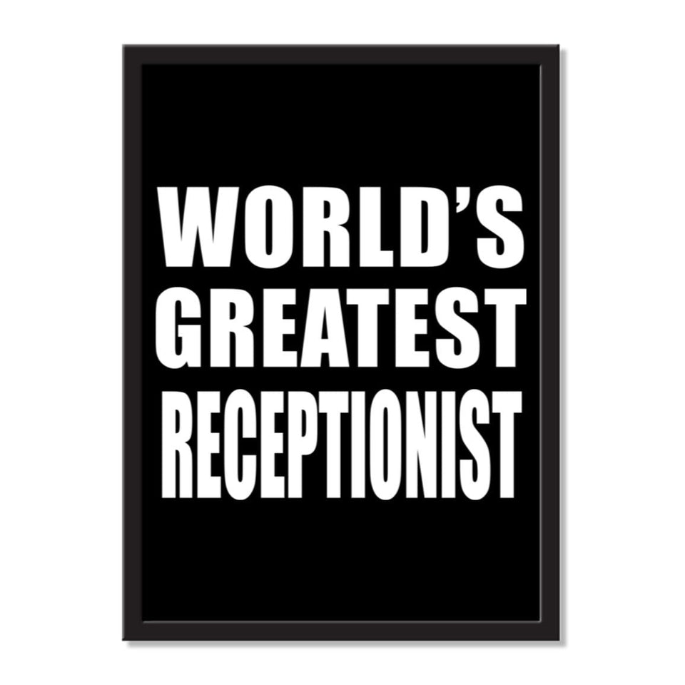 World's Greatest Receptionist - Portrait Frame Photo Tile
